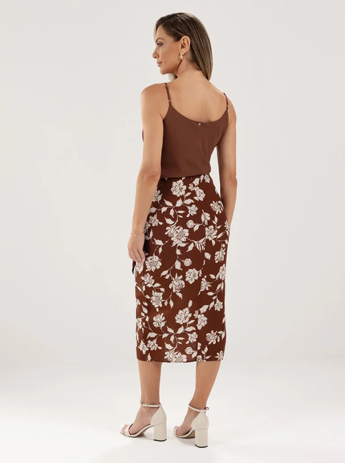 Blusa de Alças Marrom Luciê - Imagem 6