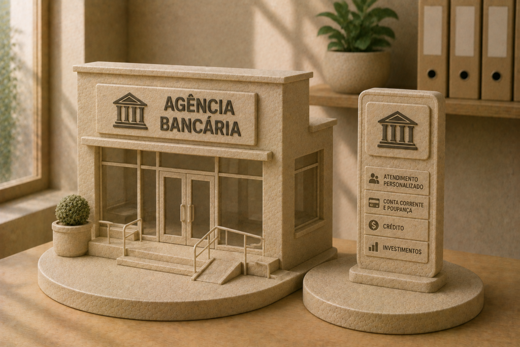 Ilustração sobre Agências Bancárias