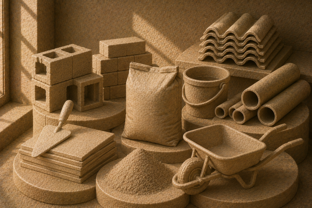 Ilustração sobre Materiais de Construção