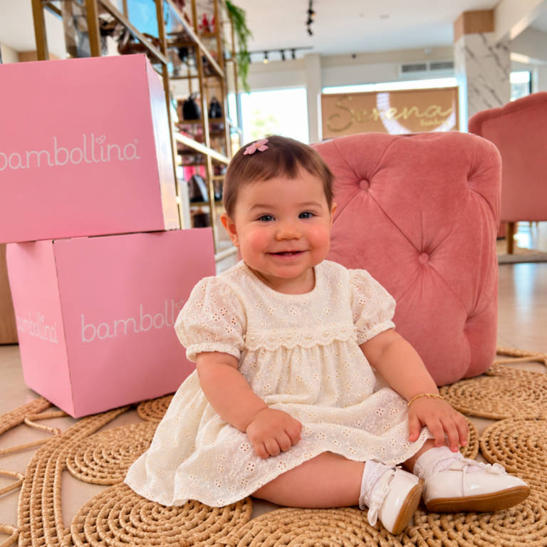 Vestido Infantil Bambollina Jardim de Pérolas