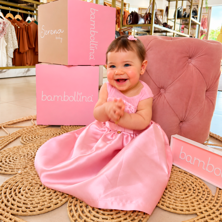 Vestido Infantil Bambollina Rosa Encanto